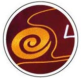 Lederrein Logo Stickerei auf Leder 