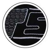 TSEIL Logo Stickerei auf Leder 